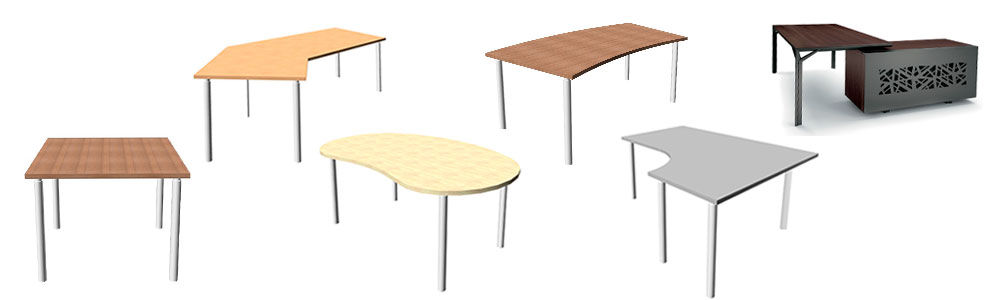 Moderne Schreibtisch-Formen von Büromöbel Müller